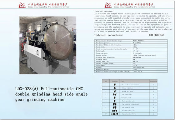 Ahşap işleme Karbid Çakmak Blade Full CNC Double Grinding Head Side Sharpening Machine